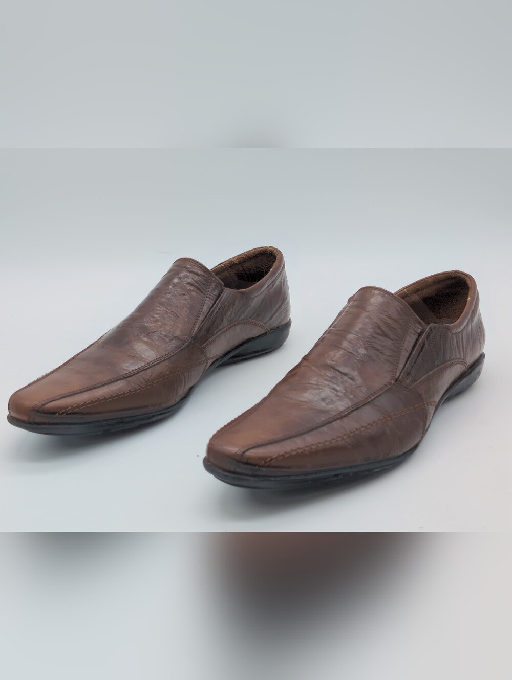 Franco Pasotti Men’s Brown 41/8 Leather Slip-On Loafers - Made in Argentina